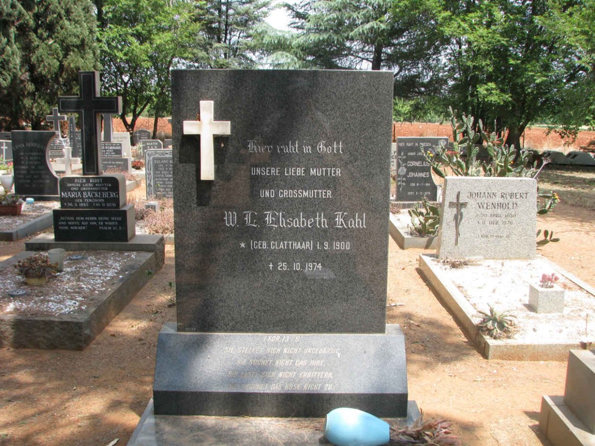 KAHL W.L. Elisabeth 1900-1974