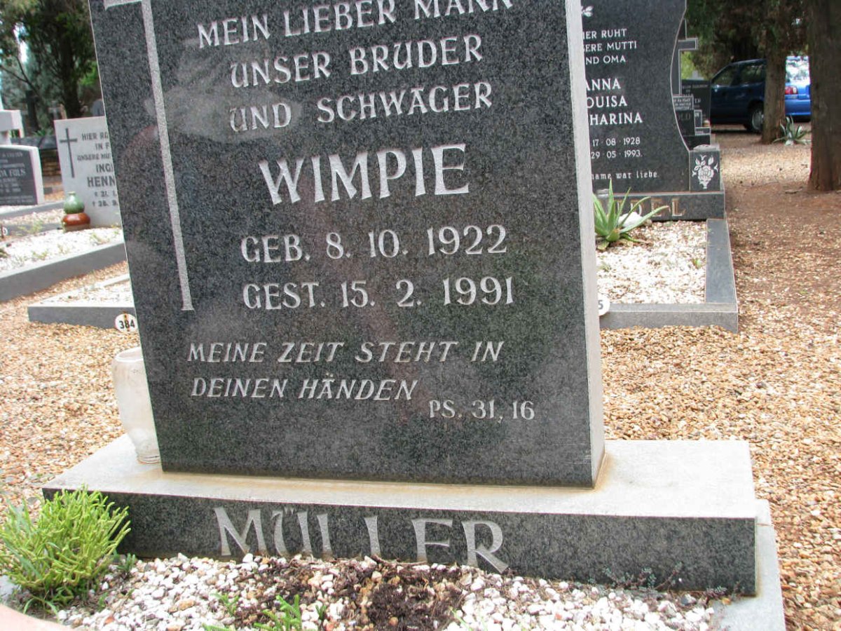 MULLER Wimpie 1922-1991
