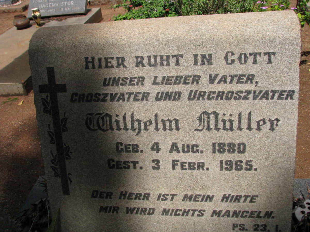MULLER Wilhelm 1880-1965