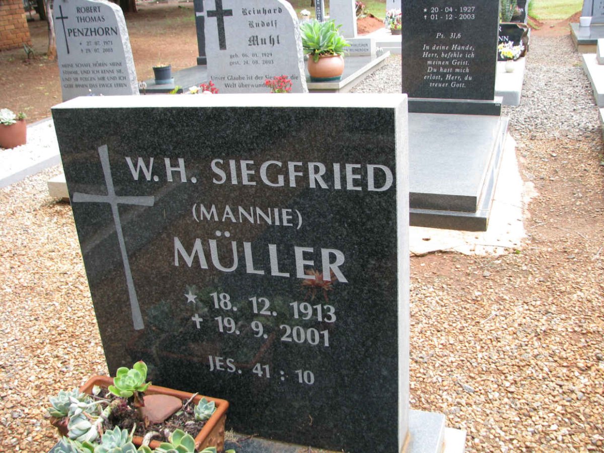MULLER W.H. Siegfried 1913-2001