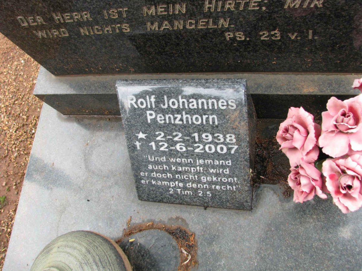 PENZHORN Rolf Johannes 1938-2007 :: PENZHORN Lenza Henriette 1963-1963