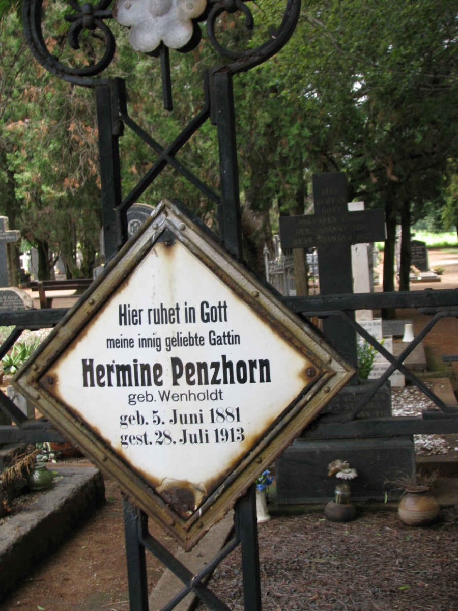 PENZHORN Hermine nee WENHOLDT 1881-1913