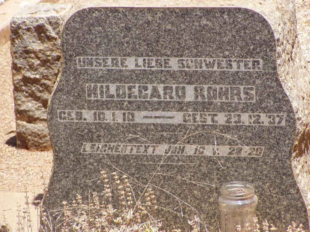 ROHRS Hildegard 1910-1937