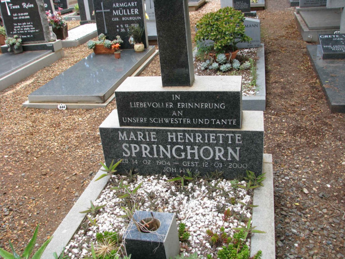 SPRINGHORN Marie Henriette 1904-2000
