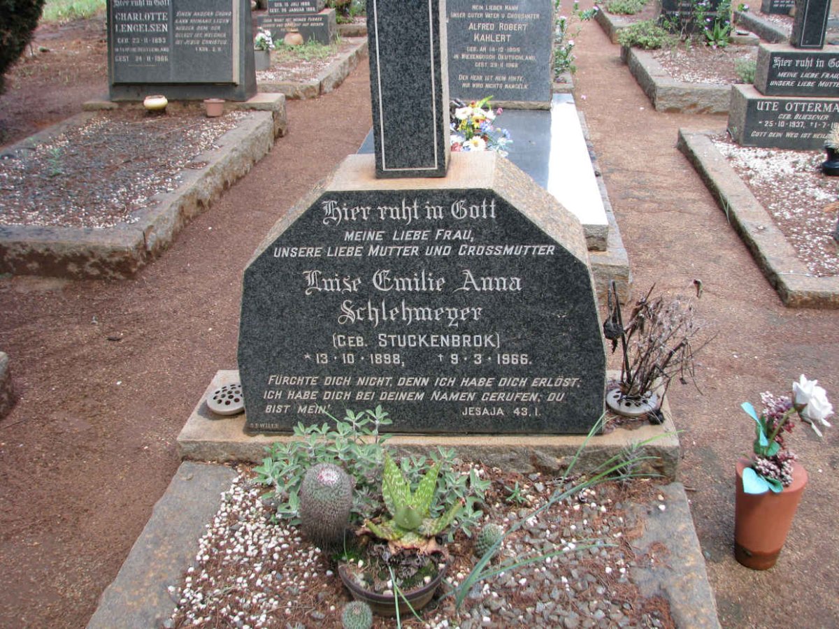 SCHLEHMEYER Loise Emilie Anna nee STUCKENBROK 1898-1966
