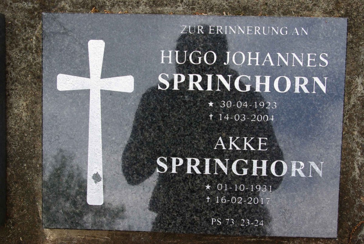 SPRINGHORN Hugo Johannes 1923-2004 &amp; Akke 1931-2017