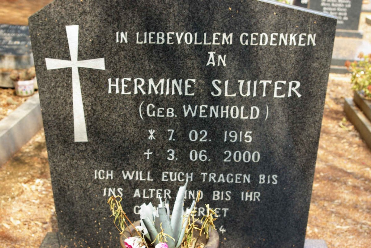 SLUITER Hermine WENHOLD 1915-2000 :: SLUITER Werner 1947-2000