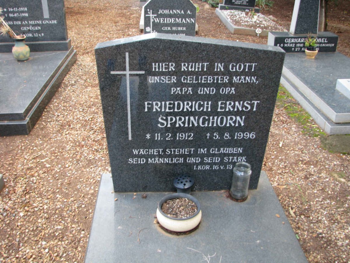 SPRINGHORN Friedrich Ernst 1912-1996