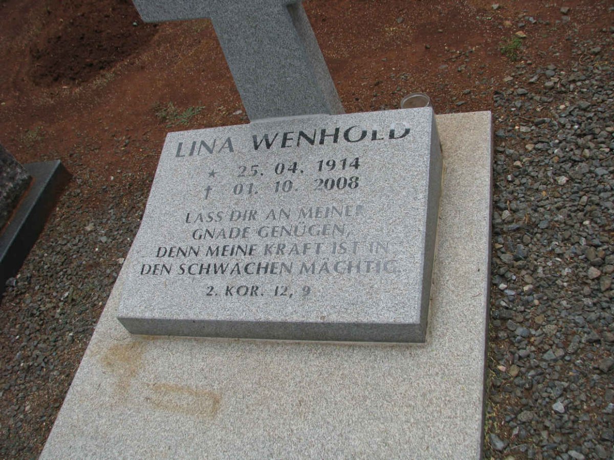 WENHOLD Lina 1914-2008