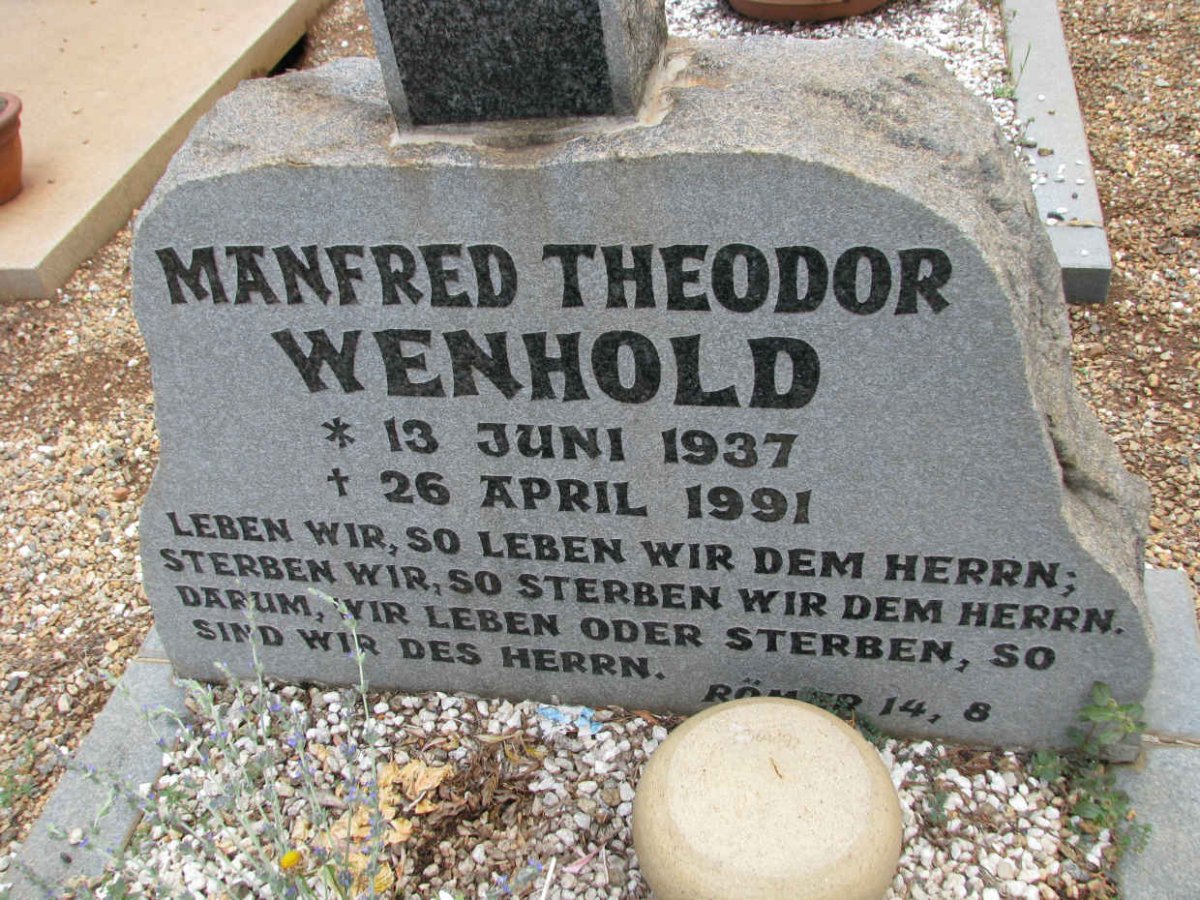 WENHOLD Manfred Theodor 1937-1991