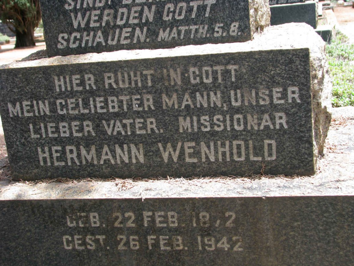 WENHOLD Hermann 1872-1942