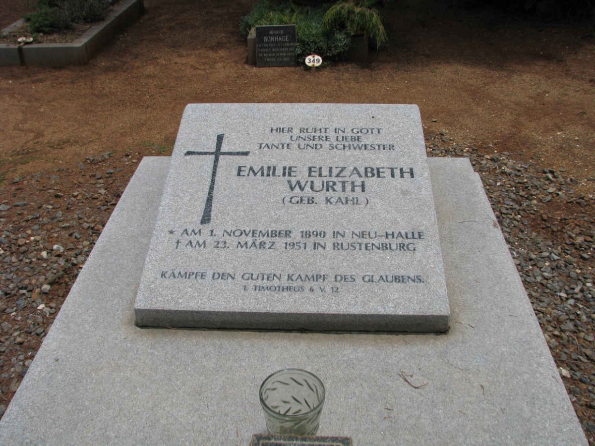WURTH Emilie Elizabeth nee KAHL 1890-1951