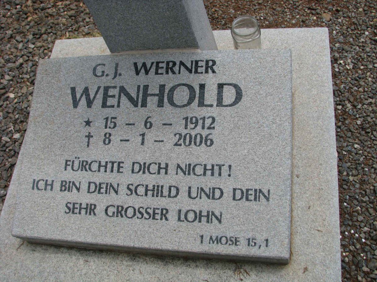WENHOLD G.J. Werner 1912-2006