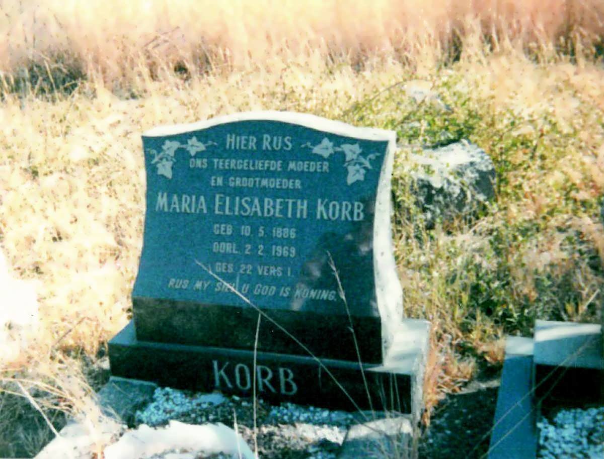 KORB Maria Elisabeth 188?-1969