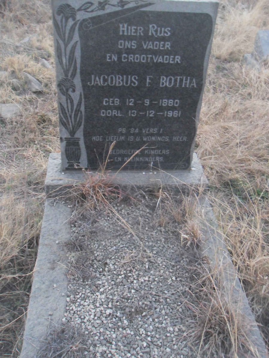 BOTHA Jacobus F. 1880-1961