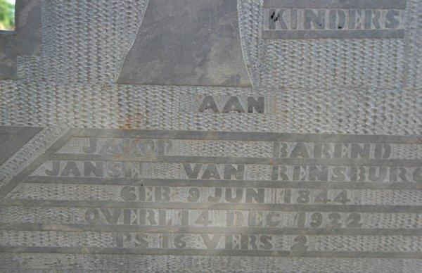 RENSBURG Jakop Barend, J. van 1844-1922