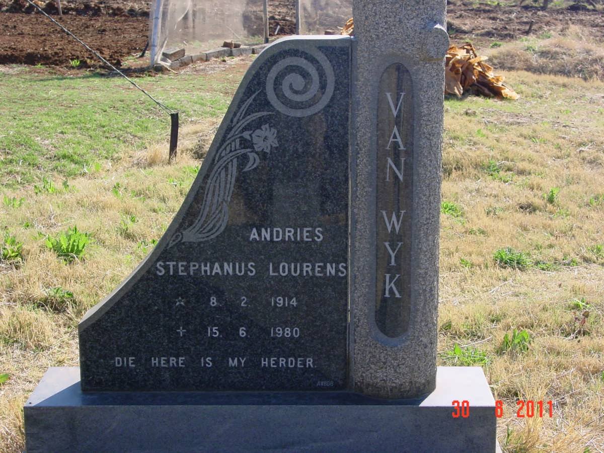 WYK Andries Stephanus Lourens, van 1914-1980