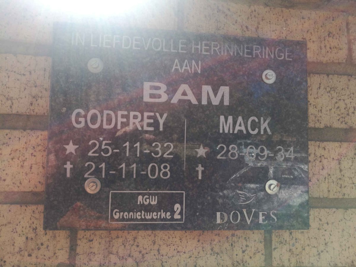 BAM Godfrey 1932-2008 &amp; Mack 1934-