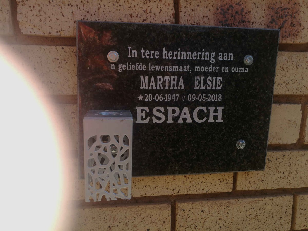 ESPACH Martha Elsie 1947-2018