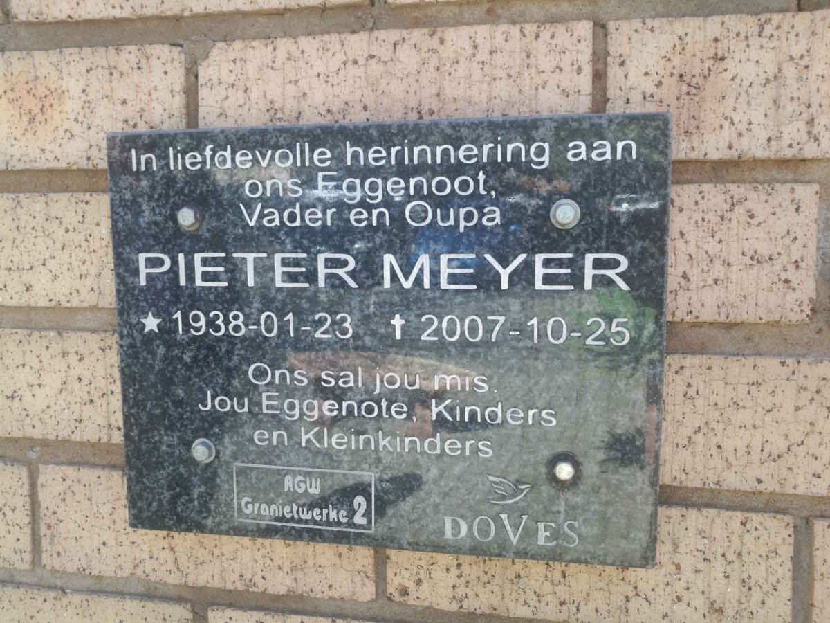 MEYER Pieter 1938-2007