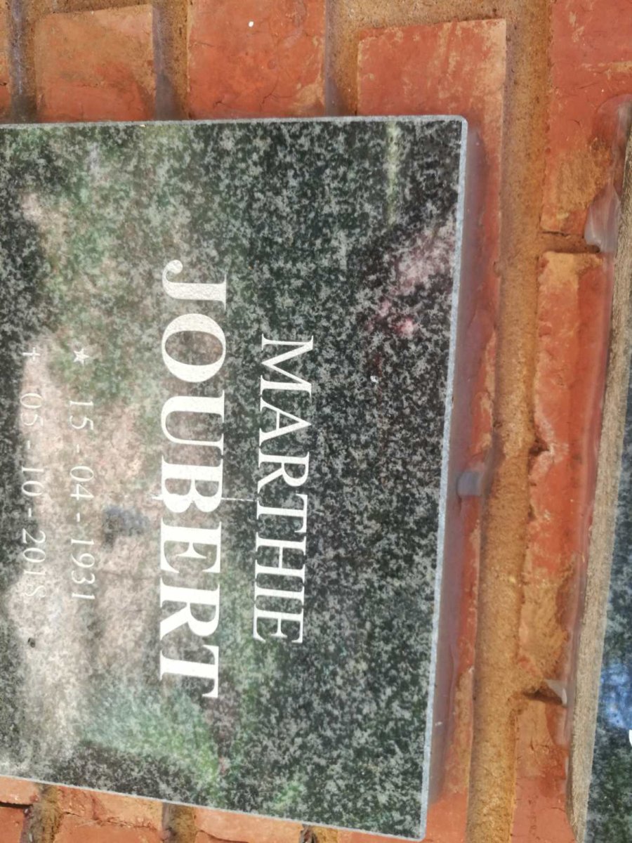 JOUBERT Marthie 1931-2018
