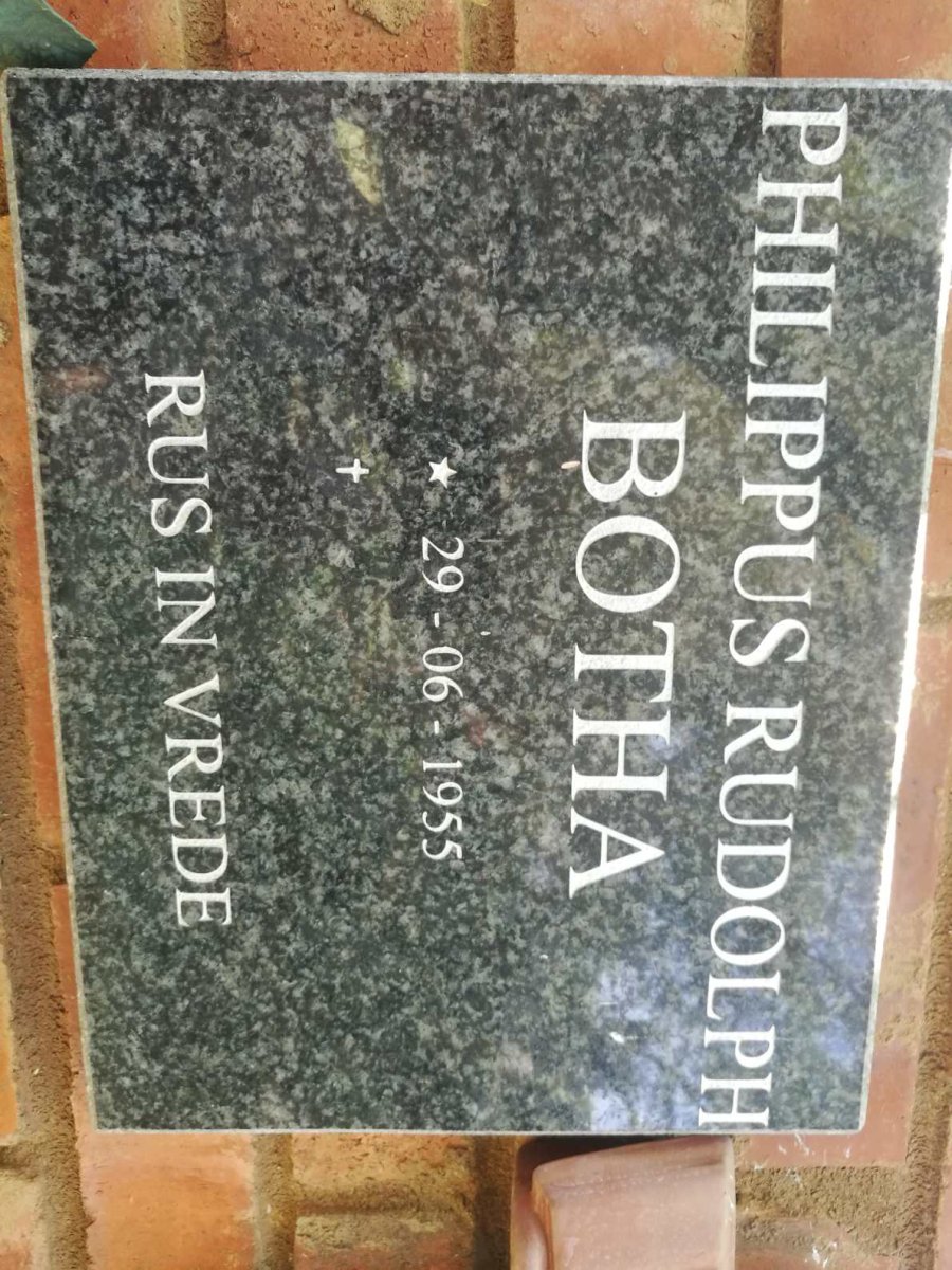 BOTHA Philippus Rudolph 1955-