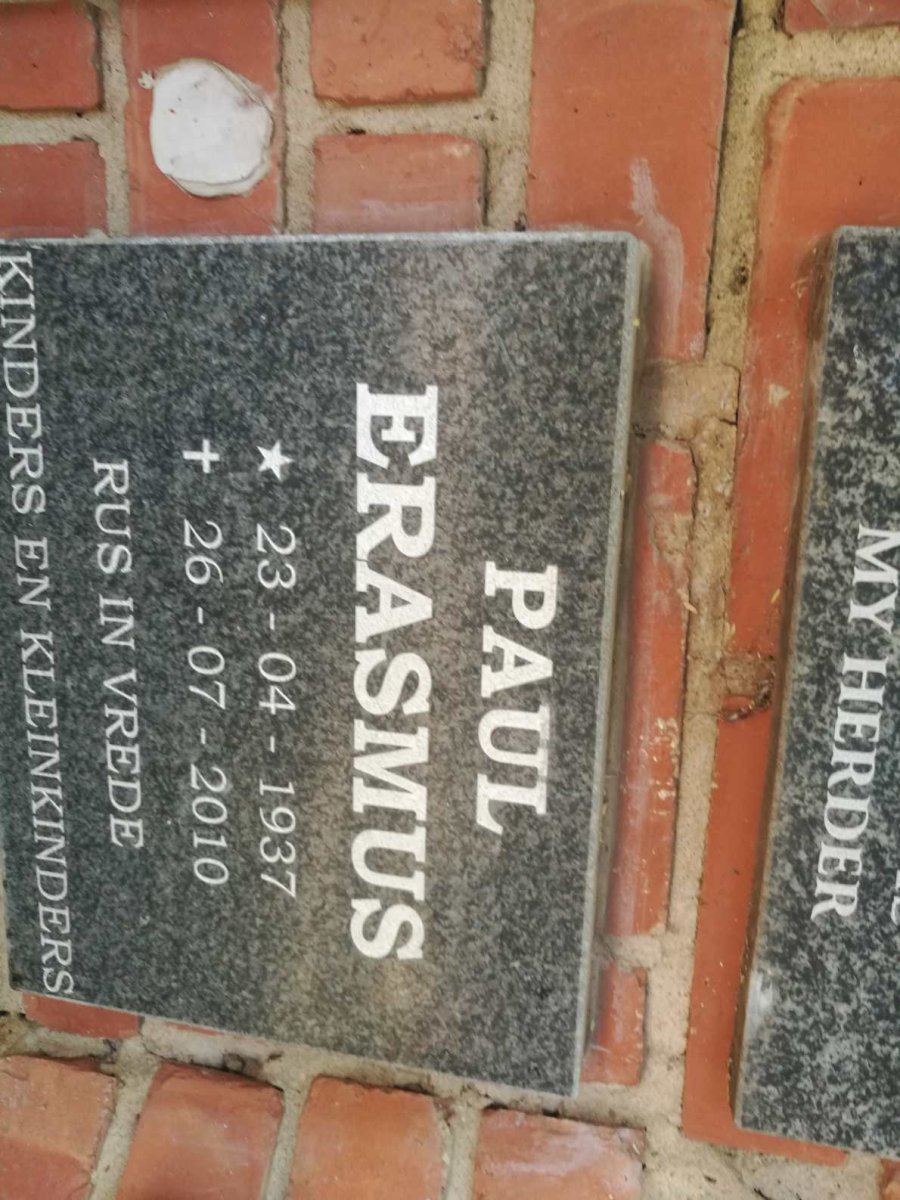ERASMUS Paul 1937-2010