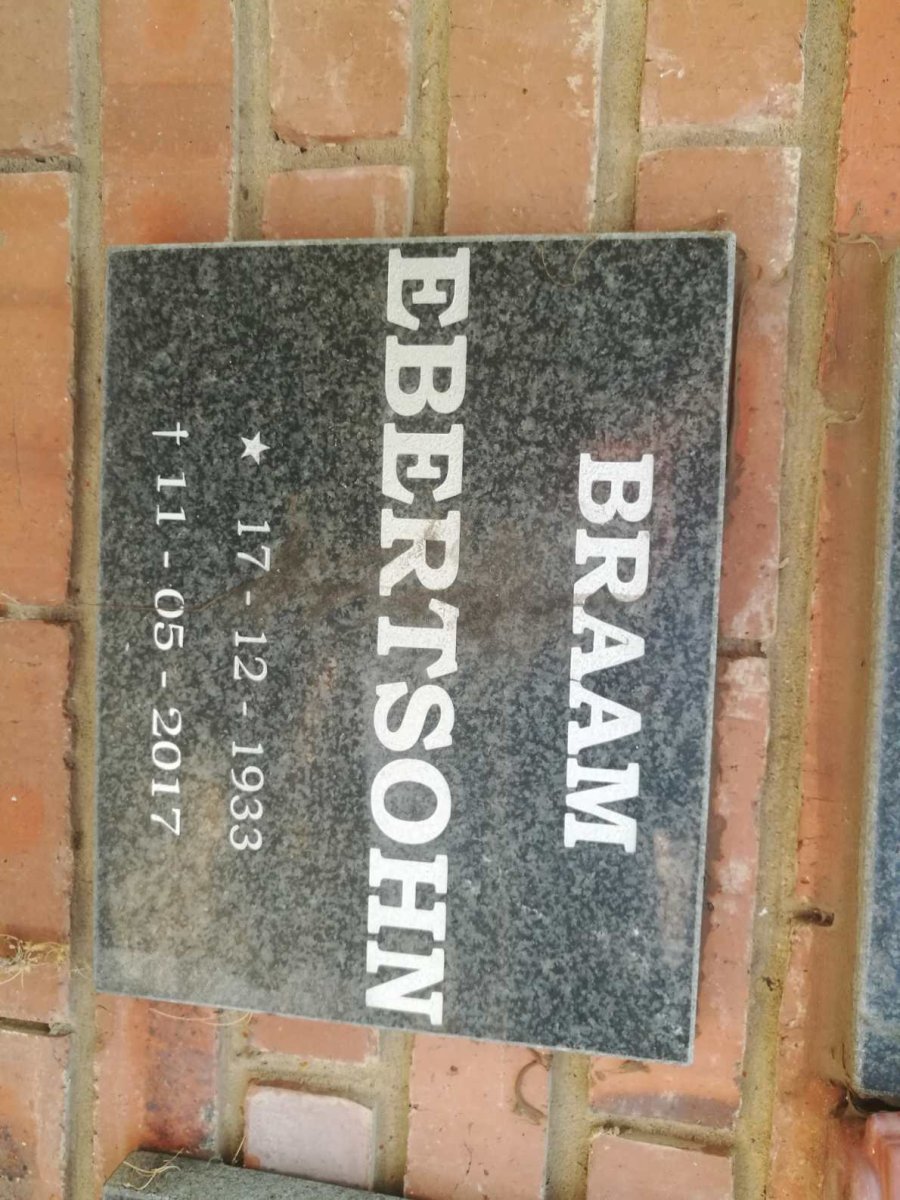 EBERTSOHN Braam 1933-2017