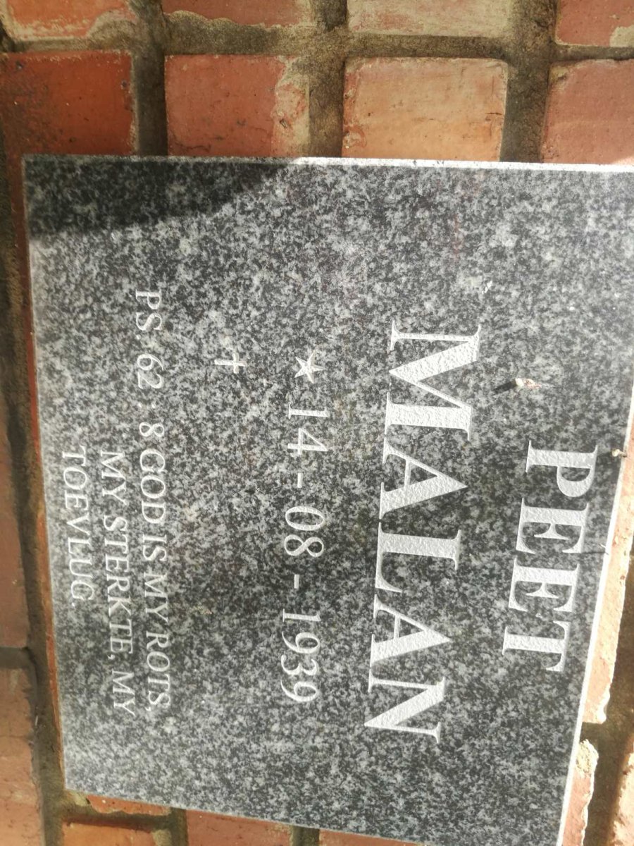 MALAN Peet 1939-