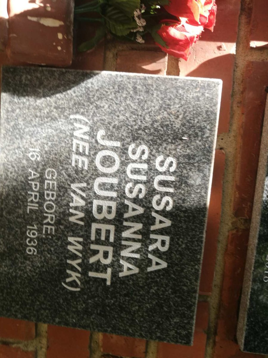 JOUBERT Susara Susanna nee VAN WYK 1936-