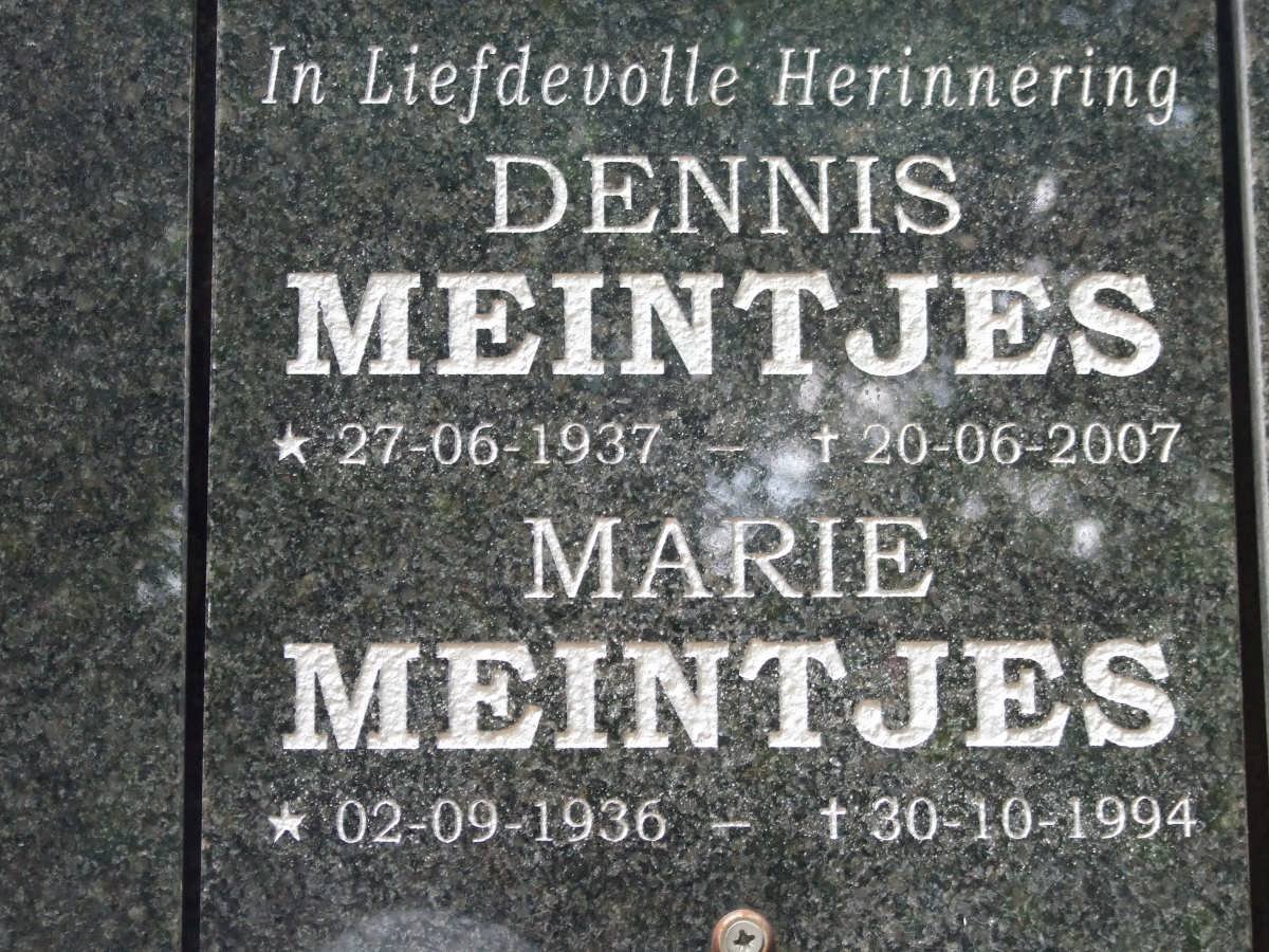 MEINTJES Dennis 1937-2007 &amp; Marie 1936-1994