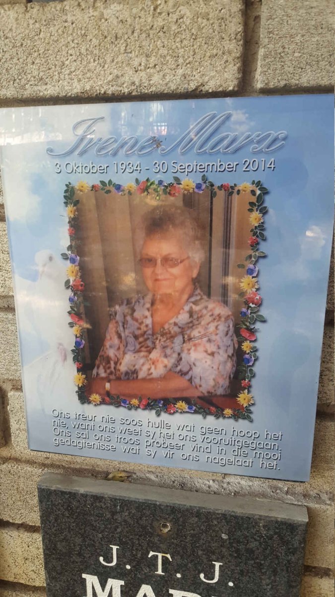 MARX Irene 1934-2014