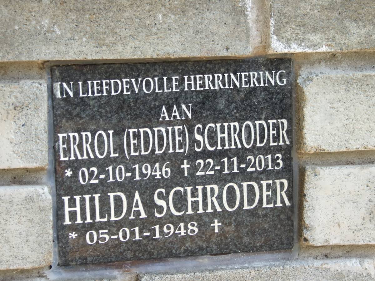 SCHRODER Errol 1946-2013 &amp; Hilda 1948-