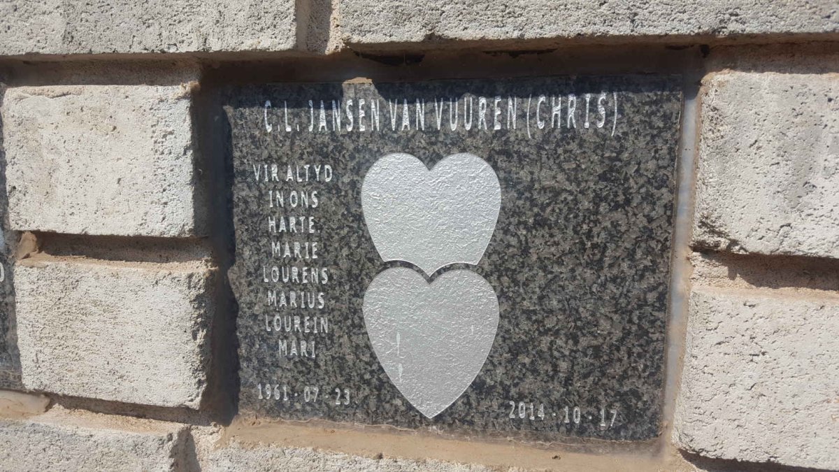 VUUREN C.L., Jansen van 1961-2014
