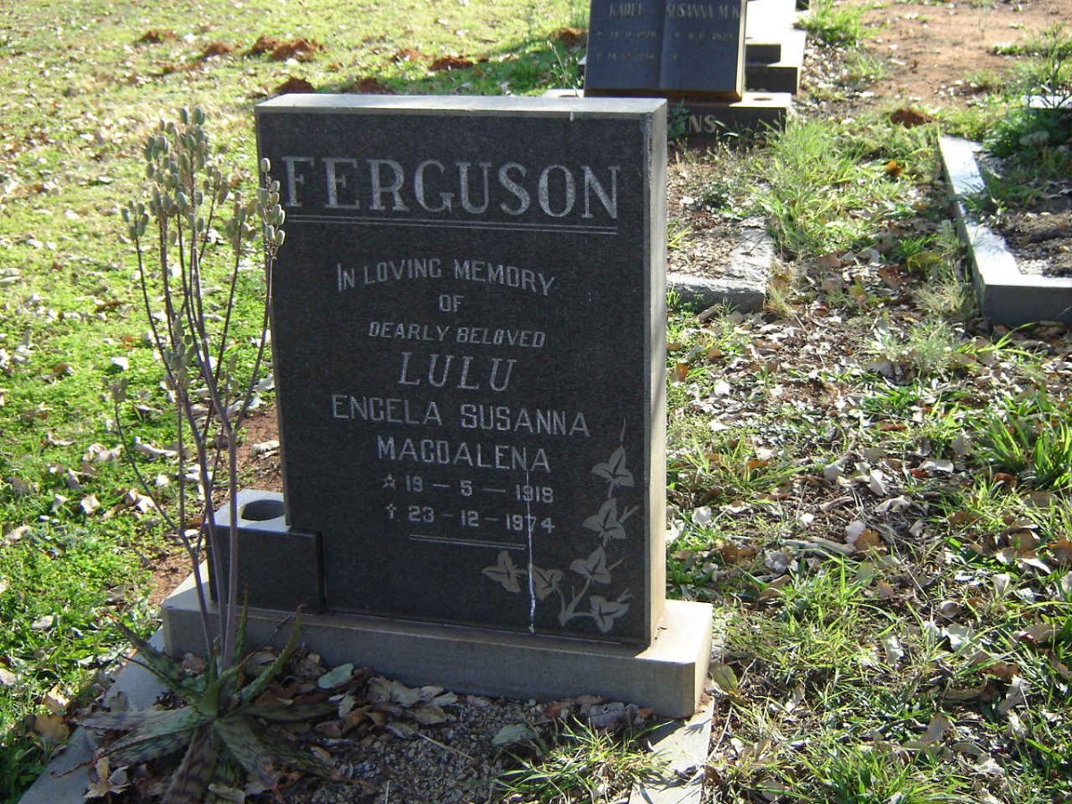 FERGUSON Engela Susanna Magdealena 1918-1974