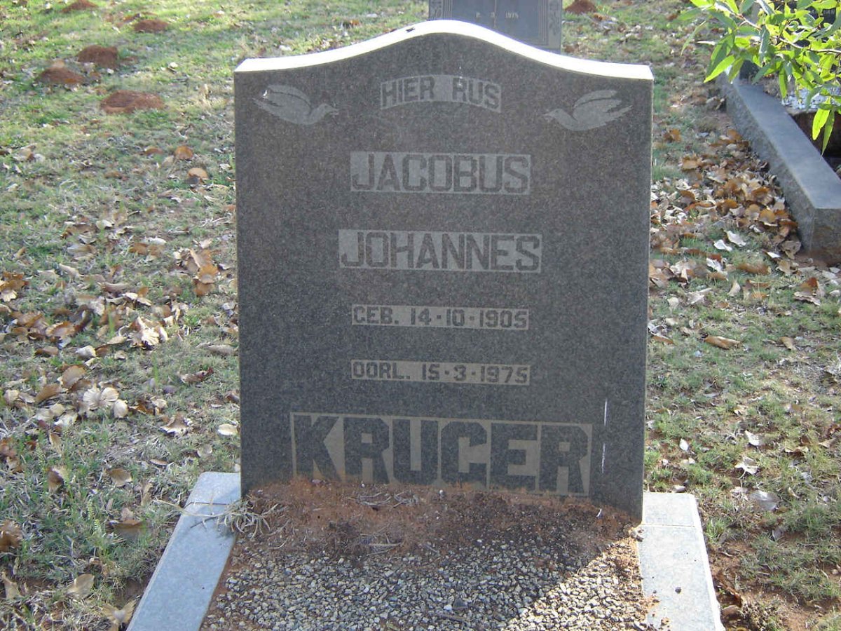 KRUGER Jacobus Johannes 1905-1975