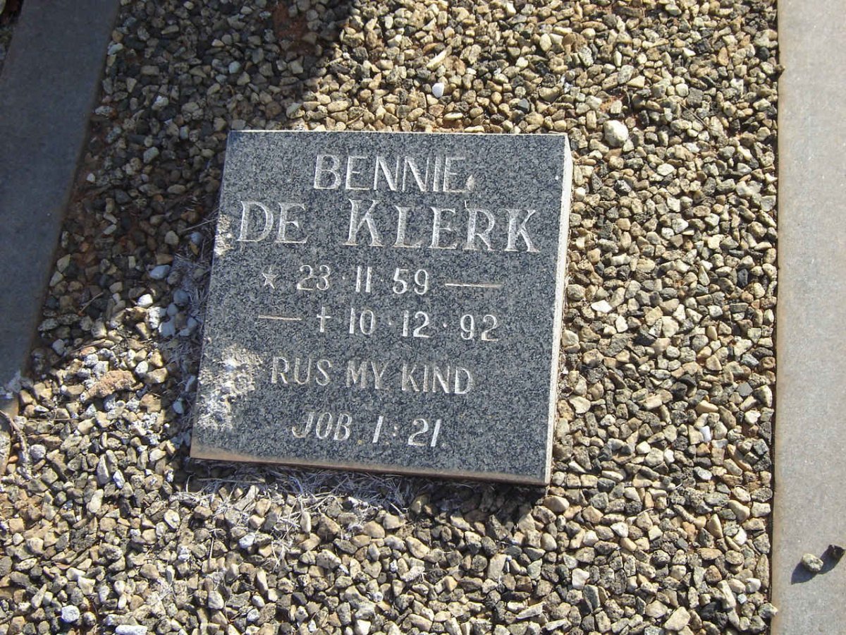 KLERK Bennie, de 1959-1992