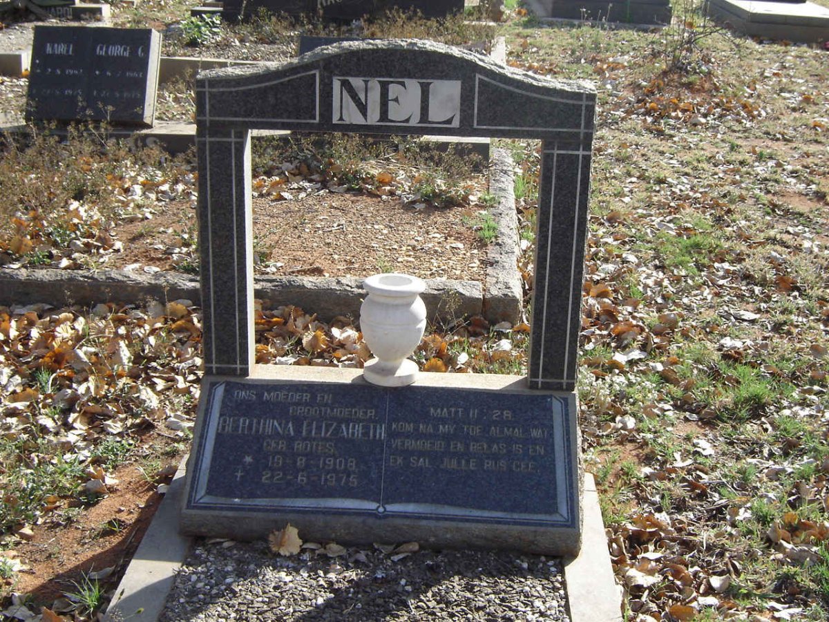 NEL Bertina Elizabeth nee BOTES 1908-1975