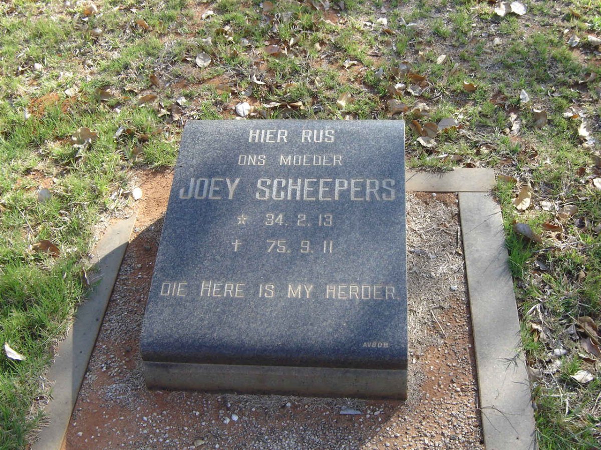 SCHEEPERS Joey 1934-1975