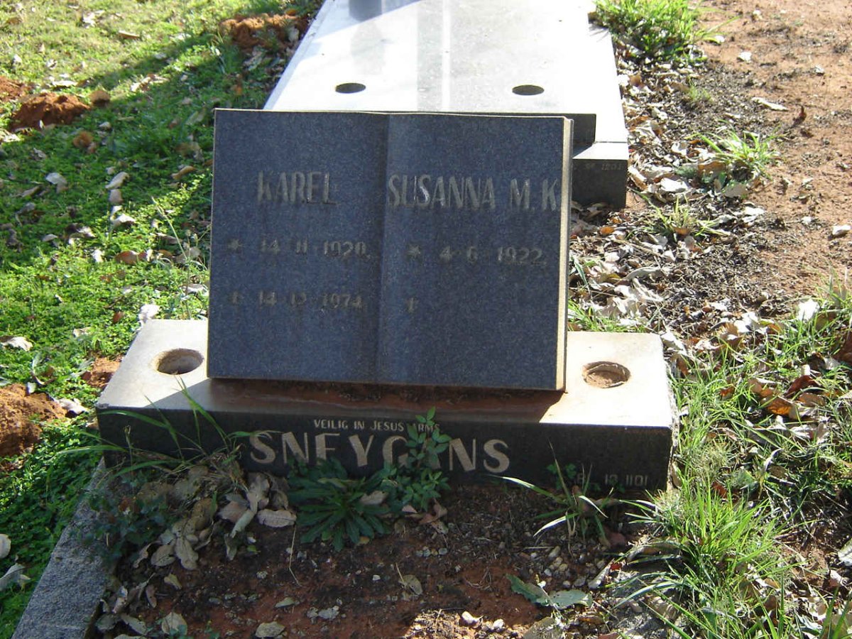SNEYGANS Karel 1920-1974 &amp; Susanna M.K. 1922-