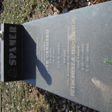SPAMER Pieter Gerhard 1917-1981 &amp; Petronella Magrietha CLARK 1920-1983