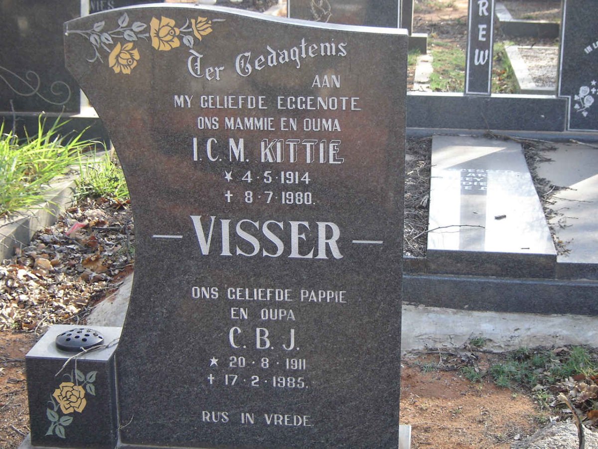 VISSER C.B.J. 1911-1985 &amp; I.C.M. 1914-1980