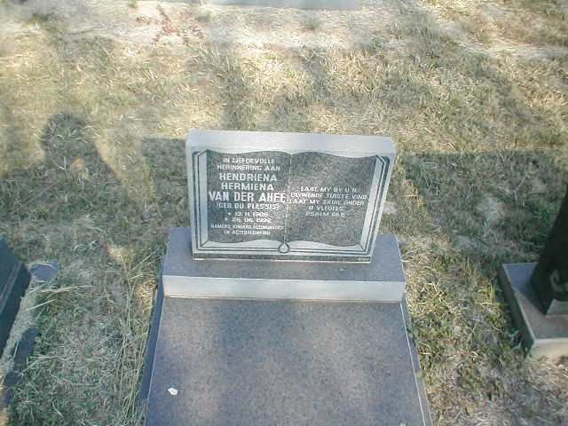 AHEE Hendriena Hermiena, van der nee DU PLESSIS 1908-1992