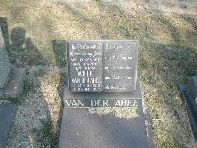 AHEE Willie, van der 1896-1984