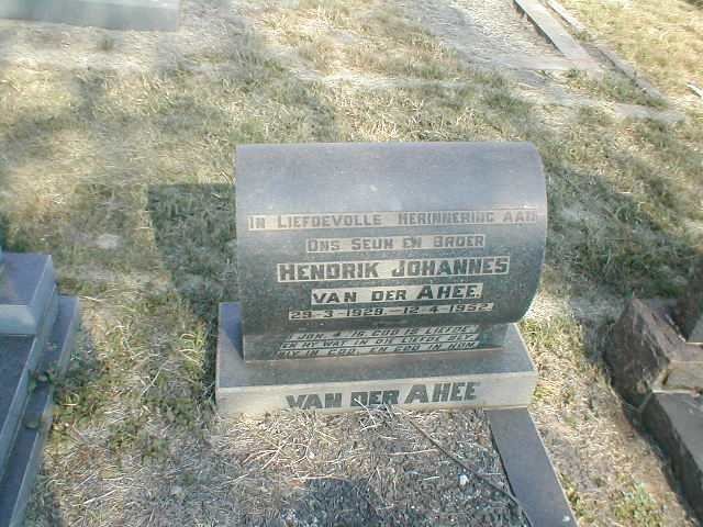 AHEE Hendrik Johannes, van der 1929-1952