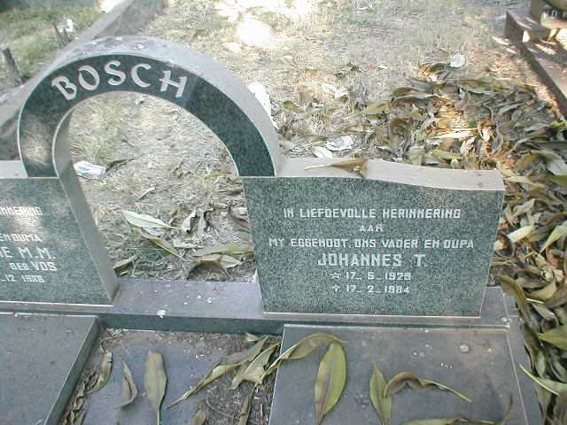 BOSCH Johannes T. 1925-1984