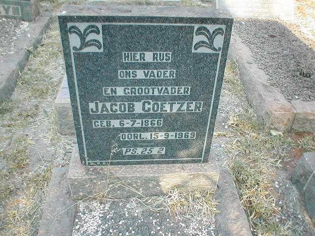 COETZER Jacob 1866-1969