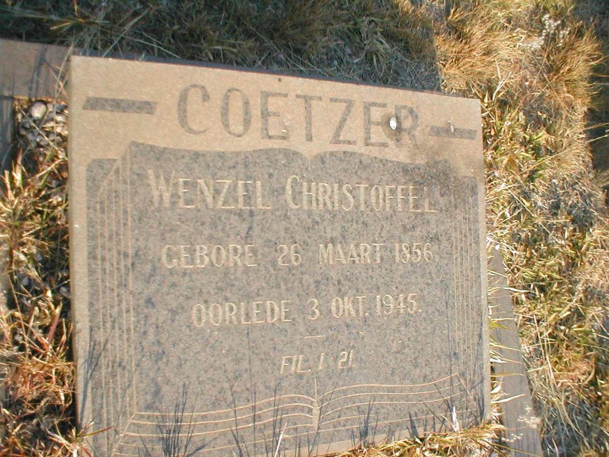 COETZER Wenzel Christoffel 1856-1945