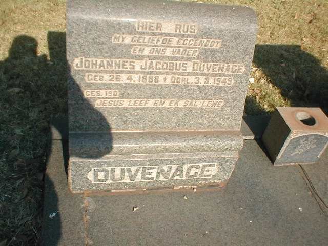 DUVENAGE Johannes Jacobus 1888-1949