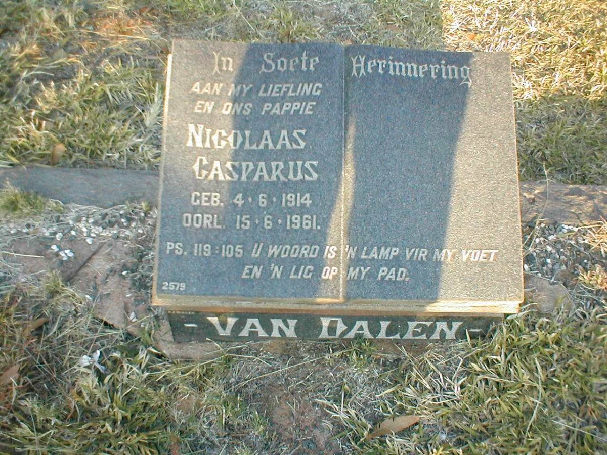 DALEN Nicolaas Casparus, van 1914-1961